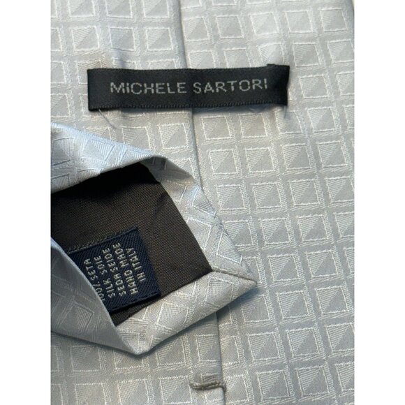Michele Sartori Made in Italy 100% Silk Gray Tie - Picture 5 of 6